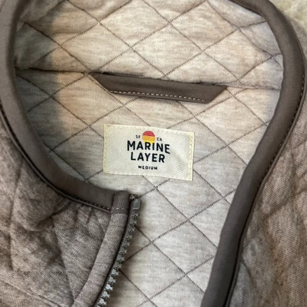 Marine Layer Oatmeal Colorblock Heavyweight Corbet Pullover Size Medium - Picture 8 of 11